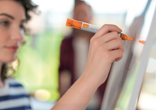 Marker pentru table si flipcharturi, cerneala lichida, varf rotund 3 mm, standard, 10 buc/cutie, diverse culori NOBO