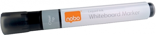Marker pentru table si flipcharturi, cerneala lichida, varf tip dalta 5-12 mm, standard, 10 buc/cutie, negru NOBO