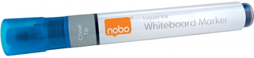 Marker pentru table si flipcharturi, cerneala lichida, varf tip dalta 5-12 mm, standard, 10 buc/cutie, albastru NOBO