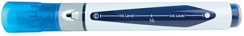 Marker pentru table si flipcharturi, cerneala lichida, varf tip dalta 5-12 mm, standard, 10 buc/cutie, albastru NOBO