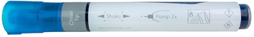 Marker pentru table si flipcharturi, cerneala lichida, varf tip dalta 5-12 mm, standard, 10 buc/cutie, albastru NOBO