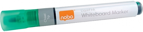 Marker pentru table si flipcharturi, cerneala lichida, varf tip dalta 5-12 mm, standard, 10 buc/cutie, verde NOBO