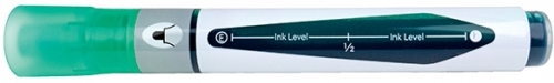 Marker pentru table si flipcharturi, cerneala lichida, varf tip dalta 5-12 mm, standard, 10 buc/cutie, verde NOBO