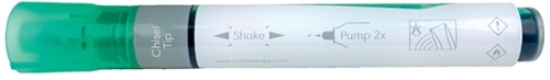 Marker pentru table si flipcharturi, cerneala lichida, varf tip dalta 5-12 mm, standard, 10 buc/cutie, verde NOBO