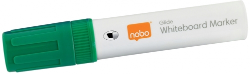 Marker pentru table si flipcharturi, varf tip dalta 5-12 mm, Jumbo, 4 buc/cutie, verde NOBO
