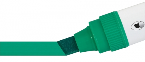 Marker pentru table si flipcharturi, varf tip dalta 5-12 mm, Jumbo, 4 buc/cutie, verde NOBO