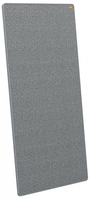 Tabla mobila Move & Meet, 180x90 cm, cu doua fete, material textil si magnetica, rama gri, alb-gri NOBO