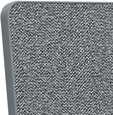 Tabla mobila Move & Meet, 180x90 cm, cu doua fete, material textil si magnetica, rama gri, alb-gri NOBO