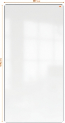 Tabla mobila Move & Meet, 180x90 cm, cu doua fete, ambele magnetice, rama gri, alb NOBO