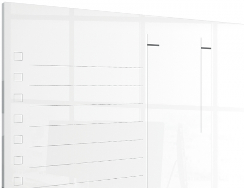 Organizator Impression Pro, saptamanal, sticla, pentru birou, 43x56 cm, marker inclus, alb NOBO