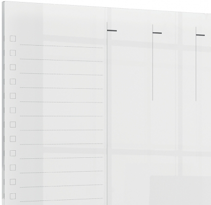 Organizator, saptamanal, acrylic, pentru birou sau perete,  A4, marker inclus, transparent NOBO