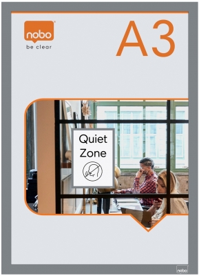 Rama autoadeziva NOBO, magnetica, A3, 2 buc/set, argintiu