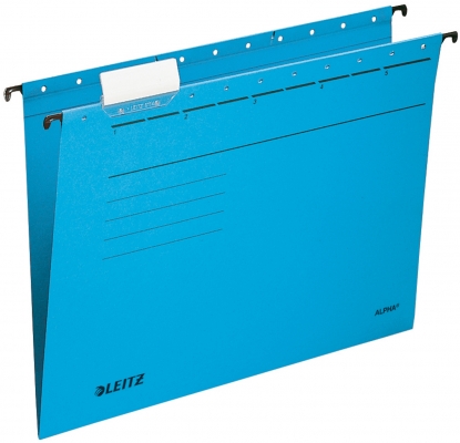 Dosar suspendabil  Alpha, carton, partial reciclat, certificare Blue Angel, reciclabil, A4 Leitz