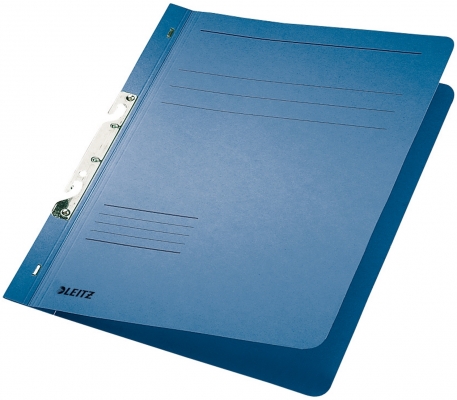 Dosar carton color, pentru incopciat, coperta 1/1, certificare Blue Angel, albastru, 50 buc/set, Leitz