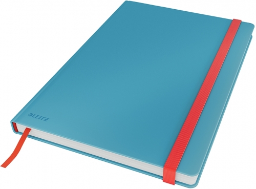 Caiet de birou Cosy, carton laminat, coperta dura, certificare FSC, reciclabil, B5, 80 coli, dictando, Leitz