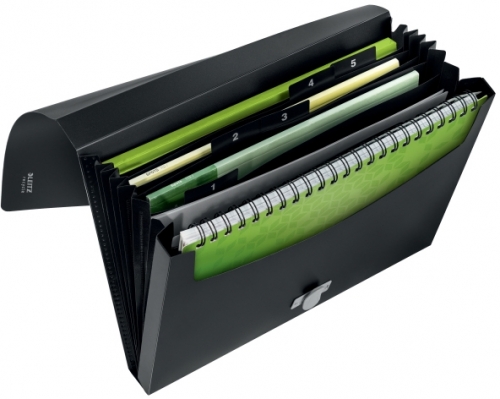 Mapa tip proiect Leitz Recycle, PP, partial reciclat, certificare Blue Angel, reciclabil, A4, 250 coli, negru