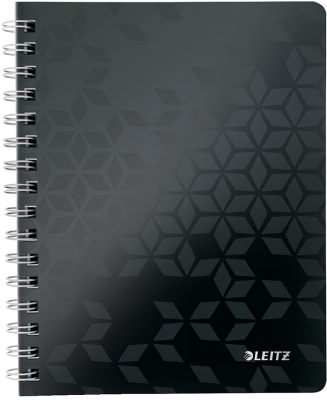 Caiet de birou  WOW, PP, certificare FSC, reciclabil, A5, 80 coli, cu spira, dictando, Leitz