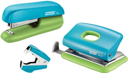 Set capsator plastic F5, perforator plastic FC10 si decapsator, 10 coli, blister, Rapid