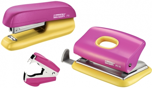 Set capsator plastic F5, perforator plastic FC10 si decapsator, 10 coli, blister, Rapid