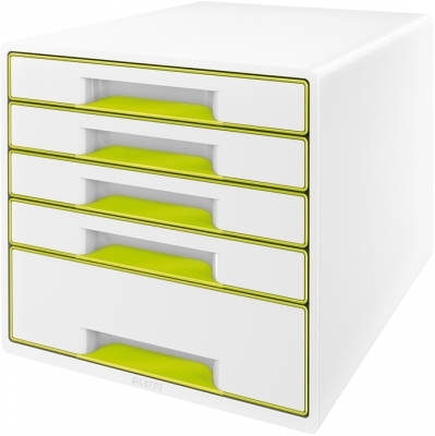 Cabinet cu 5 sertare WOW Leitz verde metalizat