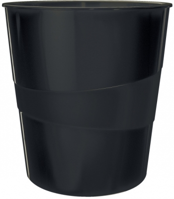 Cos hartii Leitz Recycle, PP, partial reciclat, certificare Blue Angel, reciclabil, 15l, negru