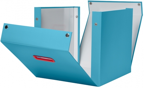 Cutie depozitare Cosy Click & Store, carton laminat, pliabila, cu capac si maner, 32 cm Leitz