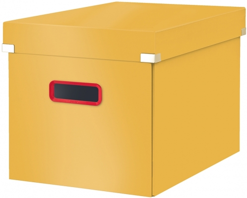 Cutie depozitare Cosy Click & Store, carton laminat, pliabila, cu capac si maner, 32 cm Leitz