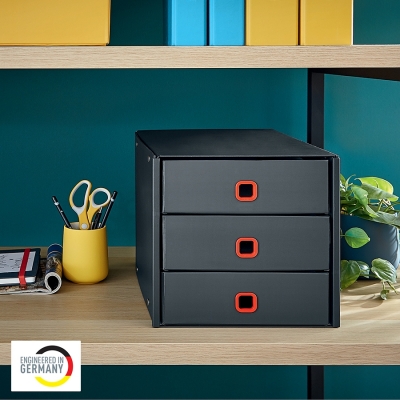 Cabinet cu sertare Cosy Click & Store, 3 sertare, carton laminat, A4, Leitz