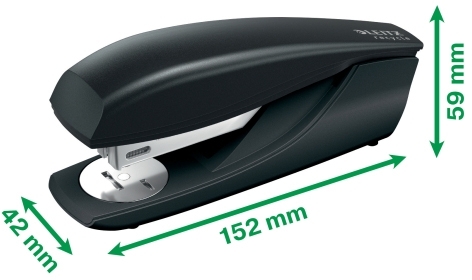 Capsator plastic Recycle NeXXt Series, material reciclat si reciclabil, 30 coli, 200 capse P3 incluse, negru Leitz 