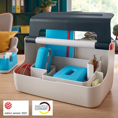 Organizator birou cutie portabila cu maner, 36 cm, Cosy, PS Leitz 