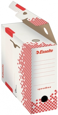 Cutie depozitare si arhivare Esselte Speedbox, carton reciclat si reciclabil, 100 mm, alb 25 buc/set Esselte