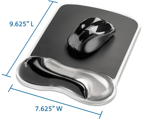 Mouse Pad, ergonomic, Duo Gel negru-fumuriu, Kensington