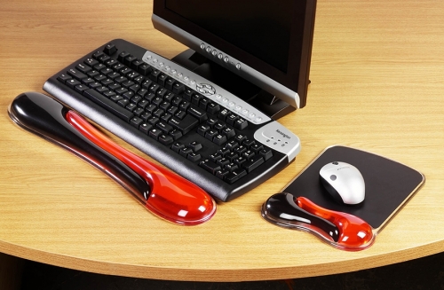 Mouse Pad, ergonomic, Duo Gel rosu-fumuriu Kensington