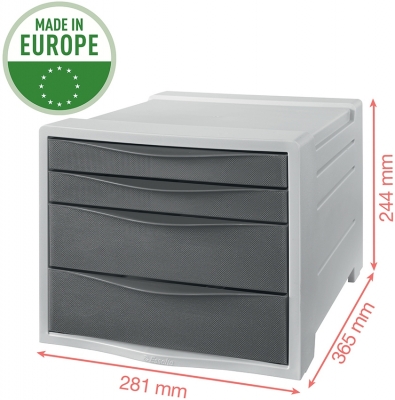 Cabinet cu sertare Colour Breeze, 4 sertare, PS, A4 Esselte