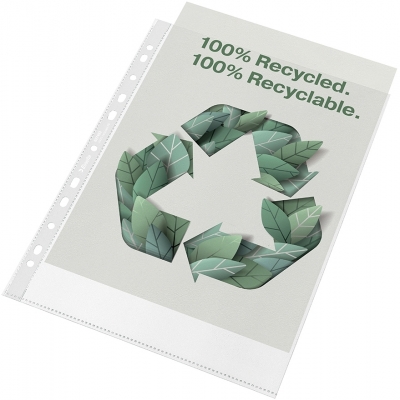 Folie de protectie Recycled, PP reciclat, A4, 70 mic, 100 buc/cutie, standard Esselte