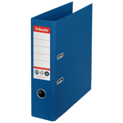 Biblioraft Esselte No.1 Power Recycled, carton, 100% reciclat, reciclabil, certificare FSC, A4, 75 mm
