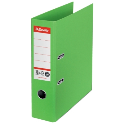 Biblioraft Esselte No.1 Power Recycled, carton, 100% reciclat, reciclabil, certificare FSC, A4, 75 mm