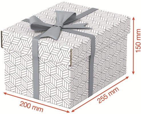 Cutie depozitare  Home Recycled, carton, 100% reciclat, certificare FSC, reciclabil, 25x20x15 cm, cu capac, 3 buc/set, alb, Esselte