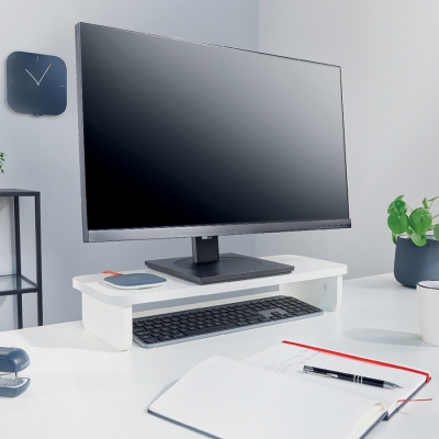 Stand pentru monitor Ergo, pentru diagonale de 24 inch, alb Leitz
