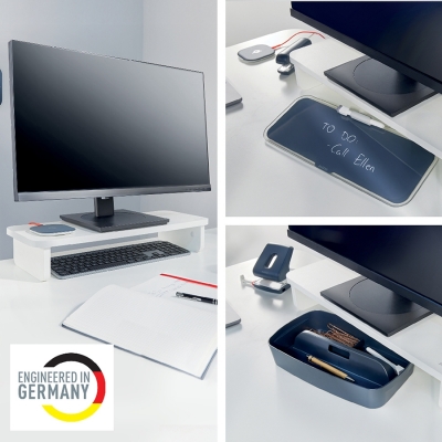 Stand pentru monitor Ergo, pentru diagonale de 24 inch, alb Leitz
