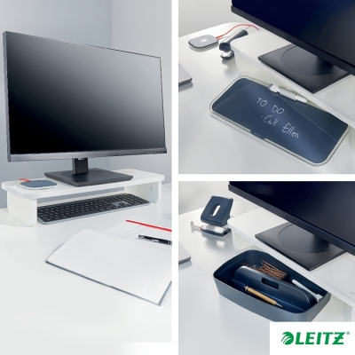 Stand pentru monitor Ergo, pentru diagonale de 24 inch, alb Leitz 