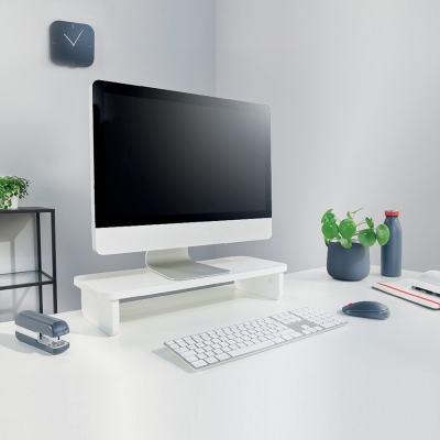 Stand pentru monitor Ergo, pentru diagonale de 24 inch, alb Leitz