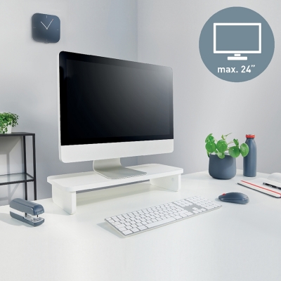 Stand pentru monitor Ergo, pentru diagonale de 24 inch, alb Leitz
