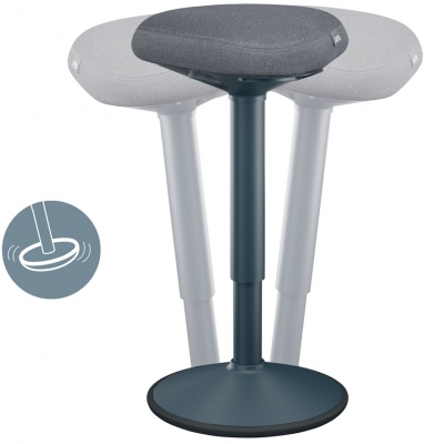 Scaun ergonomic Leitz Ergo, pozitie sezut/ in picioare, inaltime reglabila (57-82 cm), gri-carbune