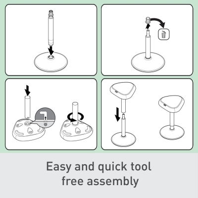Scaun ergonomic Leitz Ergo, pozitie sezut/ in picioare, inaltime reglabila (57-82 cm), gri-carbune