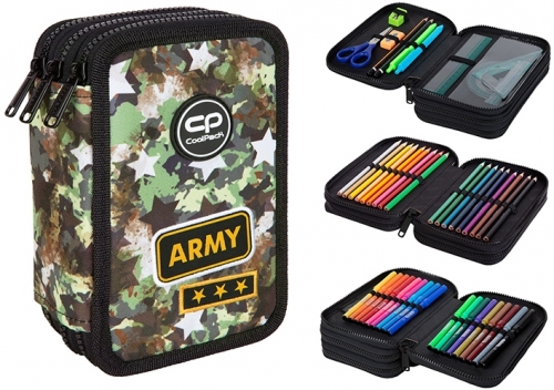 Penar echipat Jumper 3, 46 piese, 3 fermoare, Army Stars, CoolPack