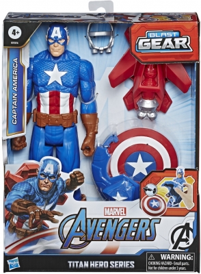 FIGURINA AVANGERS TITAN HERO BLAST GEAR: CAPTAIN AMERICA 30 CM HASBRO