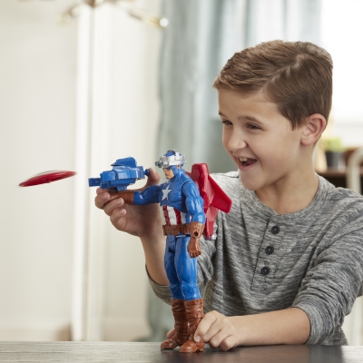 FIGURINA AVANGERS TITAN HERO BLAST GEAR: CAPTAIN AMERICA 30 CM HASBRO