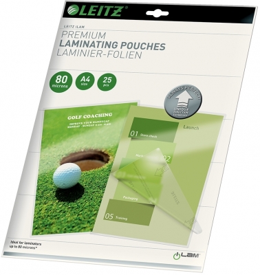 Folie UDT pentru laminare la cald, A4, 80 microni, 25 buc/set Leitz