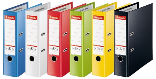 Biblioraft No.1 Power Jumbo Plus VIVIDA, PP/PP, partial reciclat, certificare FSC, 80 mm, Esselte